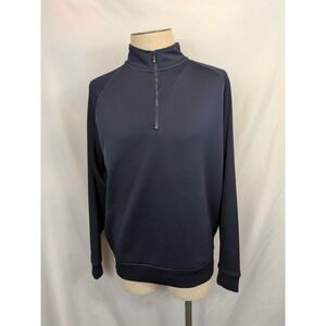 FootJoy FJ Pullover Mens Large Navy Blue 1/4 Zip Golf Sweater Performance Jacket